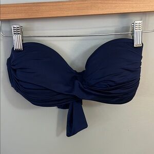 Classic & Simple Navy Blue Strapless Bandeau Bikini Top